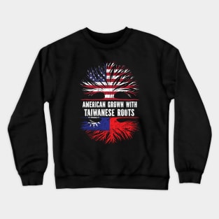 American Grown with Taiwanese Roots USA Flag Crewneck Sweatshirt